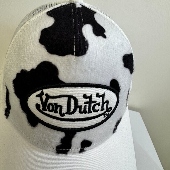 Von Dutch Cow Print Trucker Cap - Picture 3 of 5